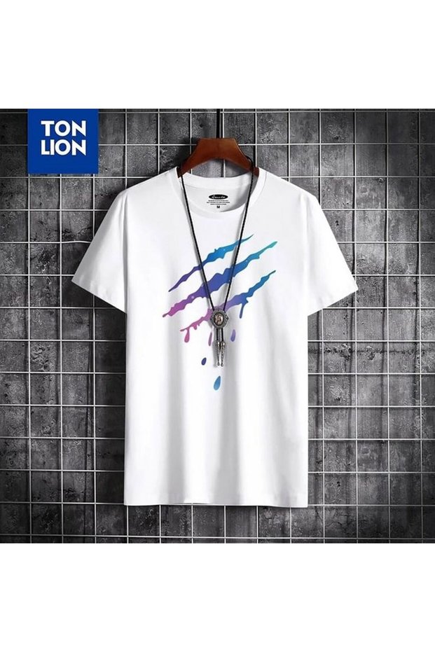 Calle Unisex Colorful Oversize Printed T-Shirt Streetwear Comfortable Fit Daily Premium