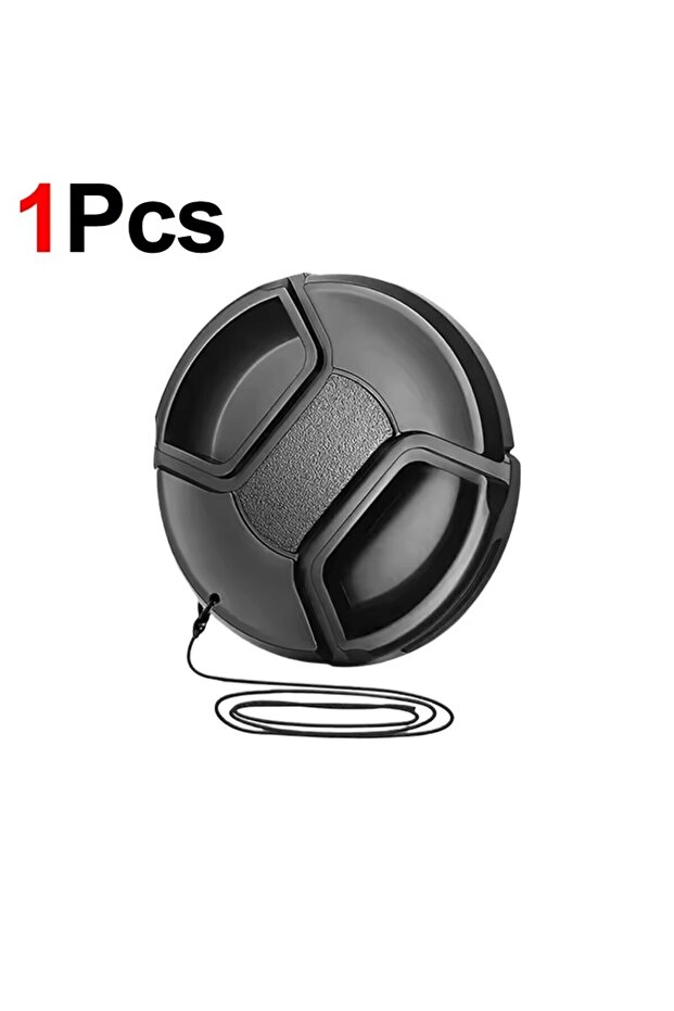52mm 1Pcs 49/52/55/58/62mm Camera Lens Caps with Lanyard Anti-scratch Anti-lost Front Lens Protector