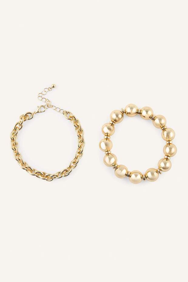 Women's 2-Piece Yellow Bracelet I1341Axns