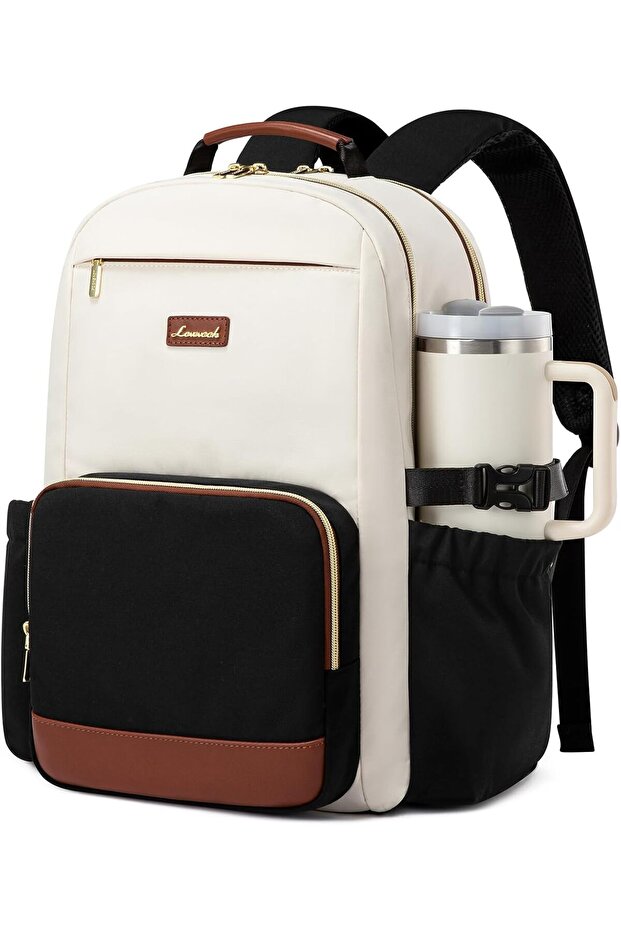 Laptop Backpack for Women with Pouch Pocket for Large Capacity Cup, 15.6 Inch Laptop
