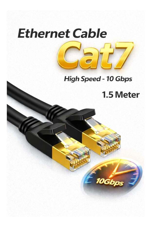 كابل إيثرنت Cat7 عالي السرعة 10 جيجابت في الثانية RJ45 LAN متوافق مع PS5 PS4 Xbox PC Laptop Router - 1.5 متر