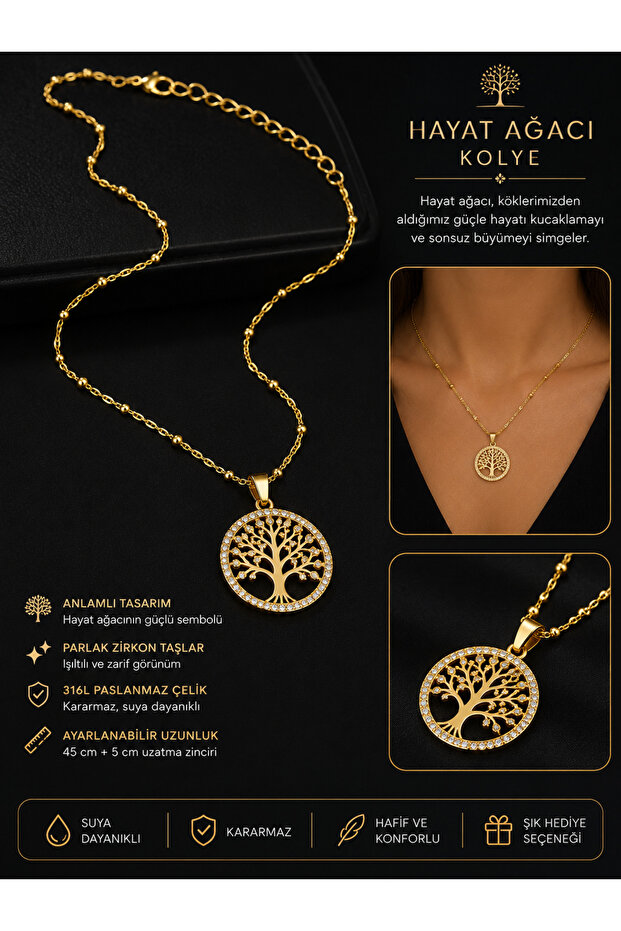 Tree of Life Gold Necklace