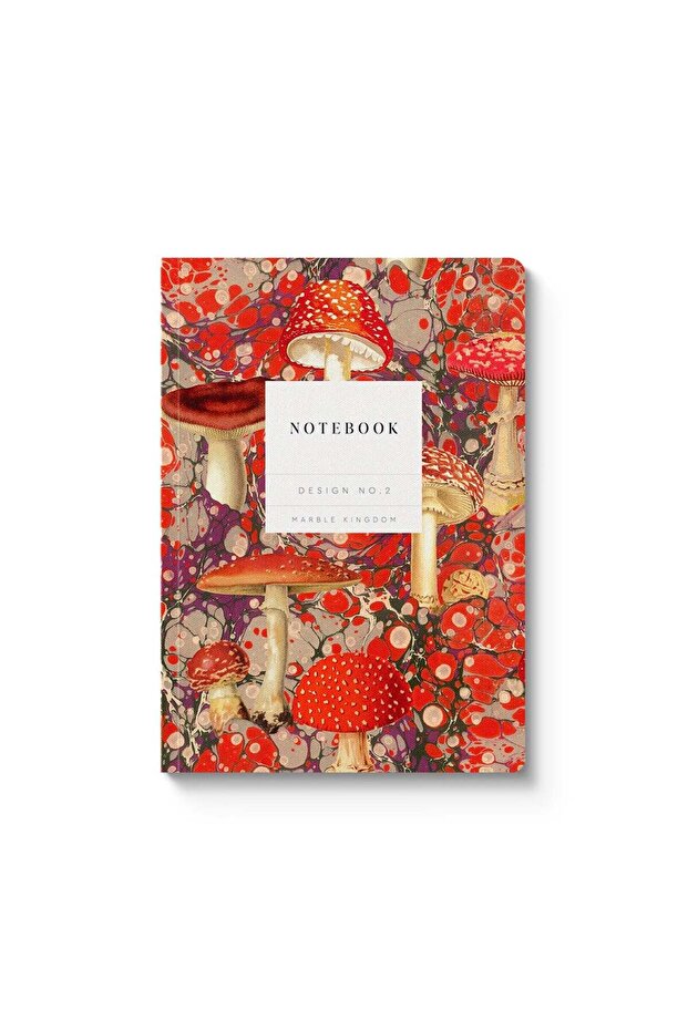 Kaleido Design A5 176 Pages Premium Soft Cover Lined Notebook Marble Fungi 12225