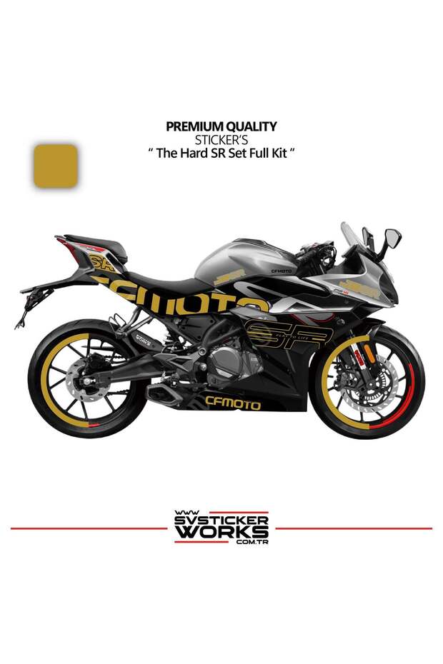 Cfmoto 250sr the hard sr sticker set - high quality decal kit with wheel rim protector