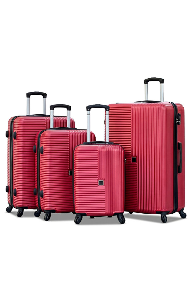 Hard Shell Horizo Vertic ABS Lightweight 4 PCS SET (20/24/28/32 Inch) Luggage, Combination Lock Suitcase