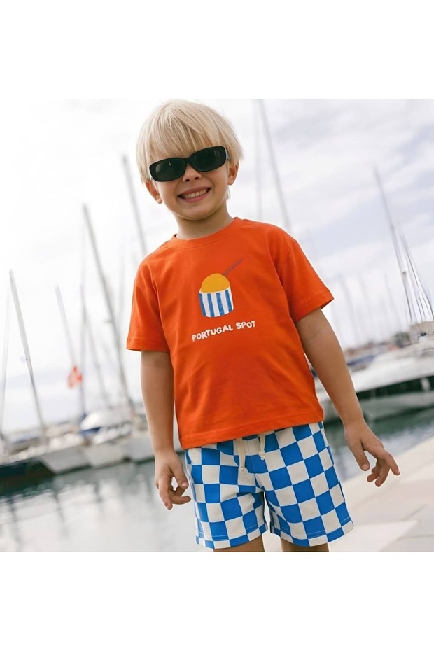 Girls and Boys Ice Cream Themed Summer Cotton T-Shirt Shorts Set 2-8 Years