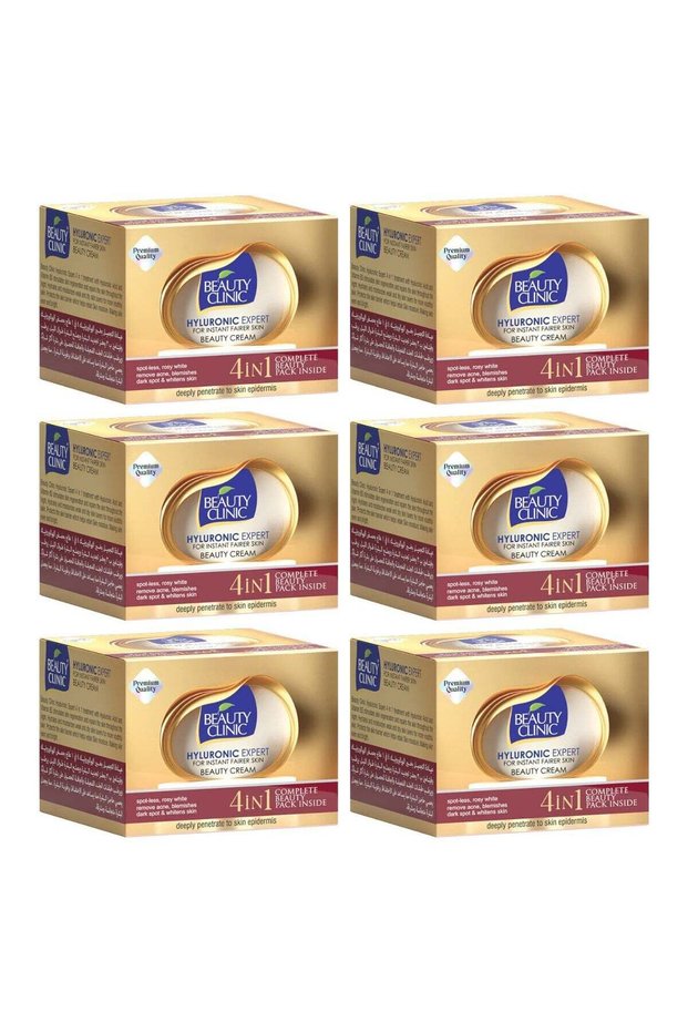 Beauty Cream Hyaluronic Expert 34gms 4 in 1 Premium Quality - Pack of 6