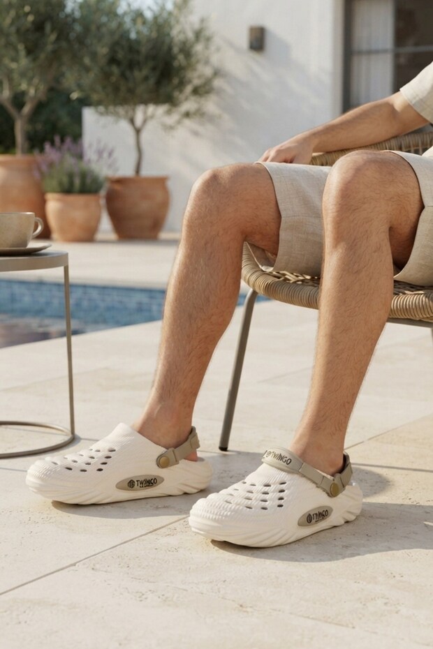 Ecru Daily Beach Pool Beach Slippers Men's Slippers & Sandals