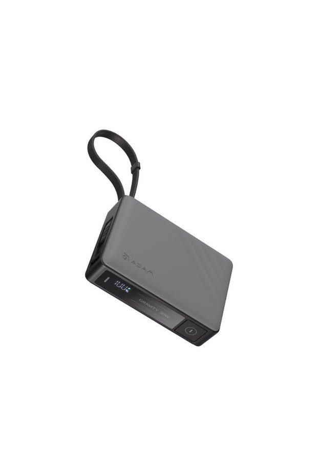 GRAVITY 30W Fast Charging 10000mAh Power Bank with Built-In Cable Gray