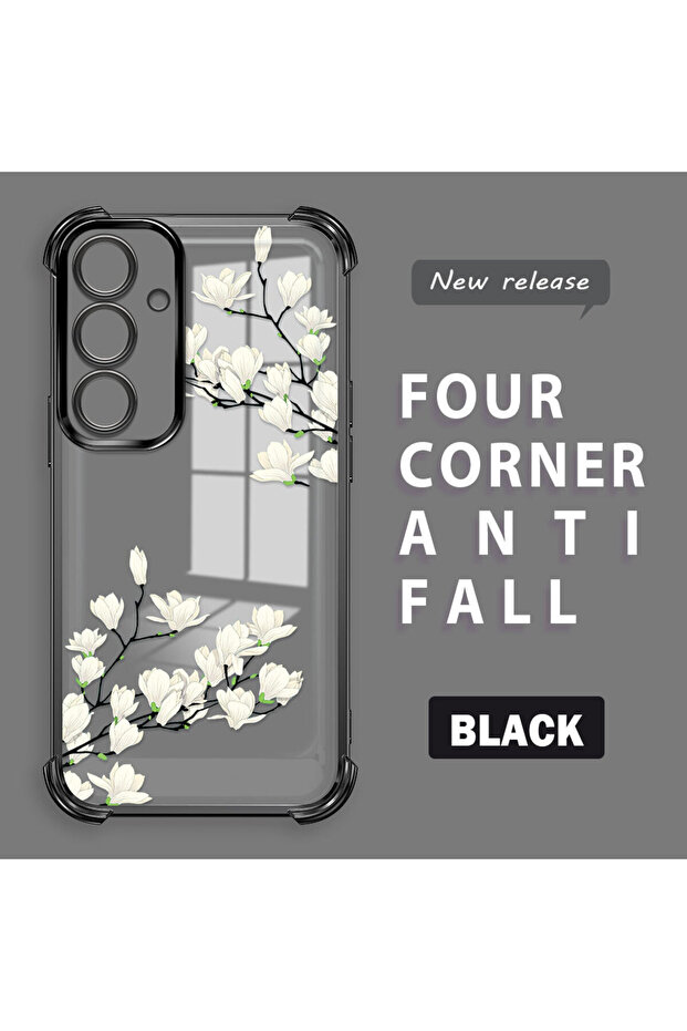 Samsung Galaxy S24 Plus Compatible Transparent Back Four-Corner Reinforced Impact Protection Silicone Case