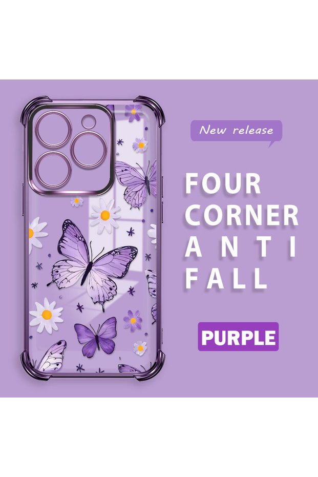 Infinix Smart 8/8 Pro Compatible Transparent Back Four Corners Reinforced Impact Protection Silicone Case