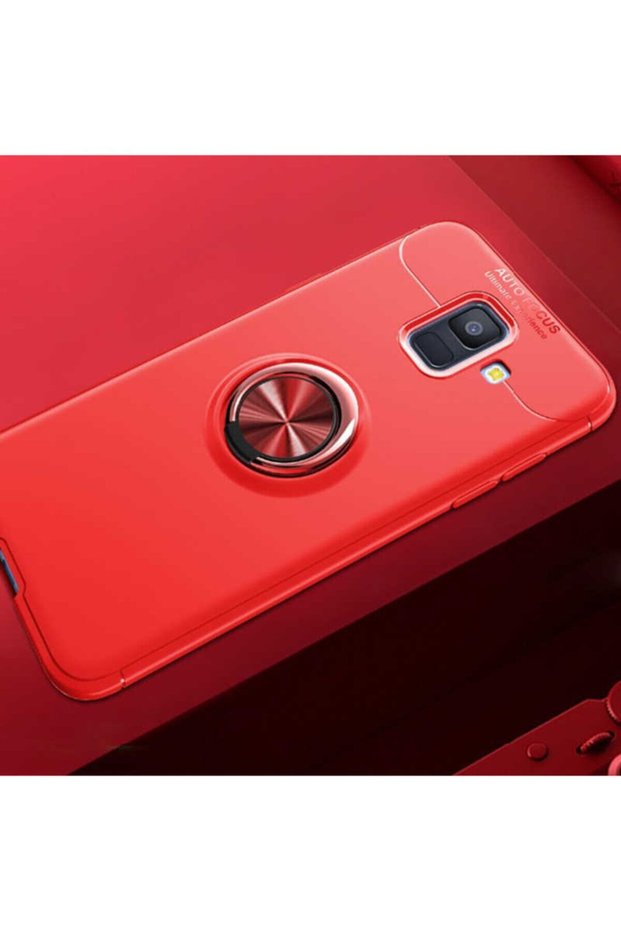 Compatible Case for Samsung Galaxy J6 Silicone Camera Protection Cover with Rotatable Ring Stand