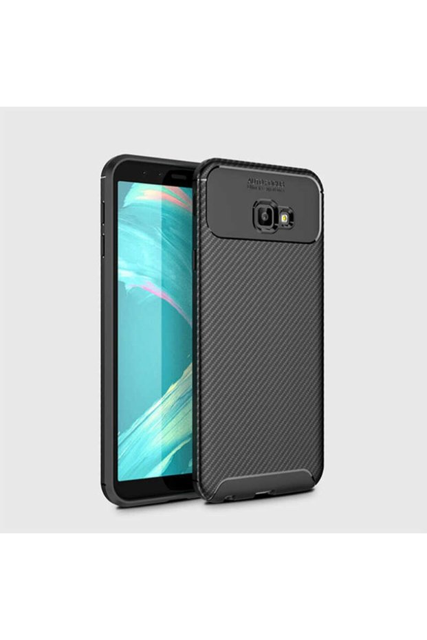 Compatible Case for Samsung Galaxy J4 Plus Carbon Design Slim Protect Camera Lens Cover