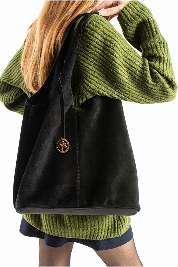 Zd344-1 Aneoris-N Genuine Suede Leather Women's Shoulder Bag