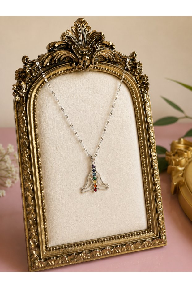 Steel Life Element Anti-Tarnish Necklace Minimal Necklace with Colored Stones