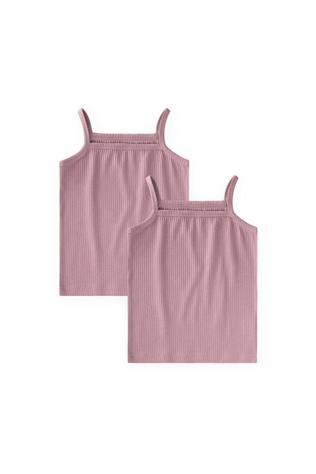 Double Rope Strap Undershirt for 2-9 Years Old Lilac