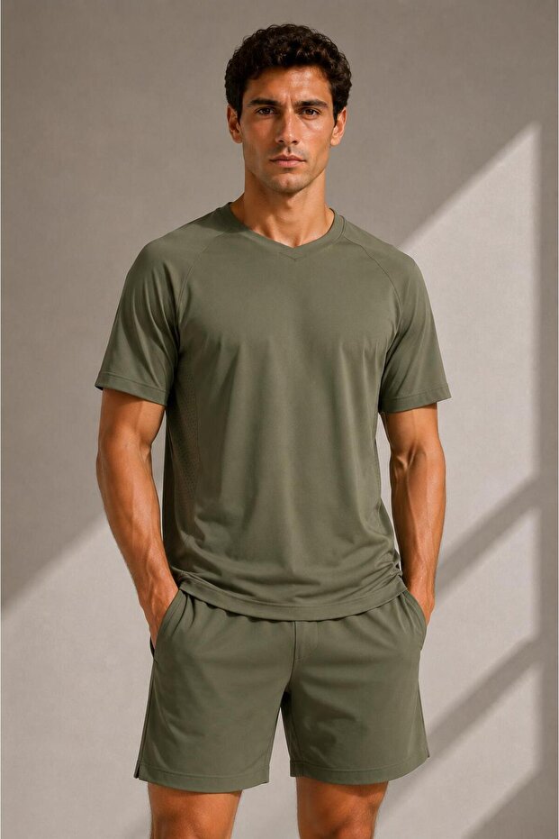 Breathable Mesh Detailed Sports T-Shirt
