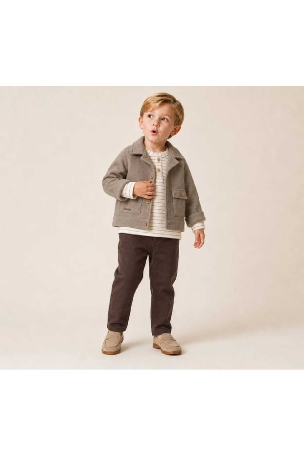 Boy's Shirt and Coat 3-Piece Set - Stylish Casual and Special Occasion Combination (2-3-4-5 Y)
