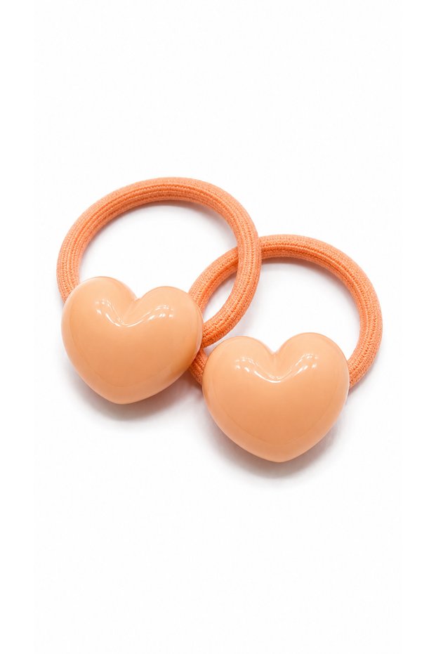 Colorful Heart Rubber Buckle Orange