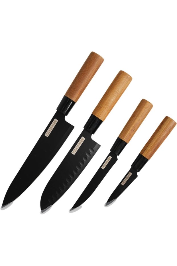 Japanese Knife Set, 4-Piece High Carbon Stainless Steel Kitchen Knife Set, Ultra Sharp Chef Knives for Cutting, Slicing, Dicing & Chopping, Lightweight Dishwasher Safe Knives for Home Cooking