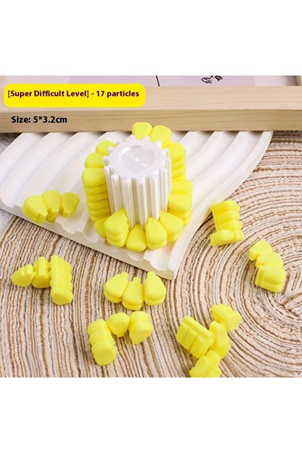 لعبة مكعب الذرة السحري ثلاثي الأبعاد من Funy Toys، لغز تيترس لتخفيف التوتر، أصلية، صعوبة 17