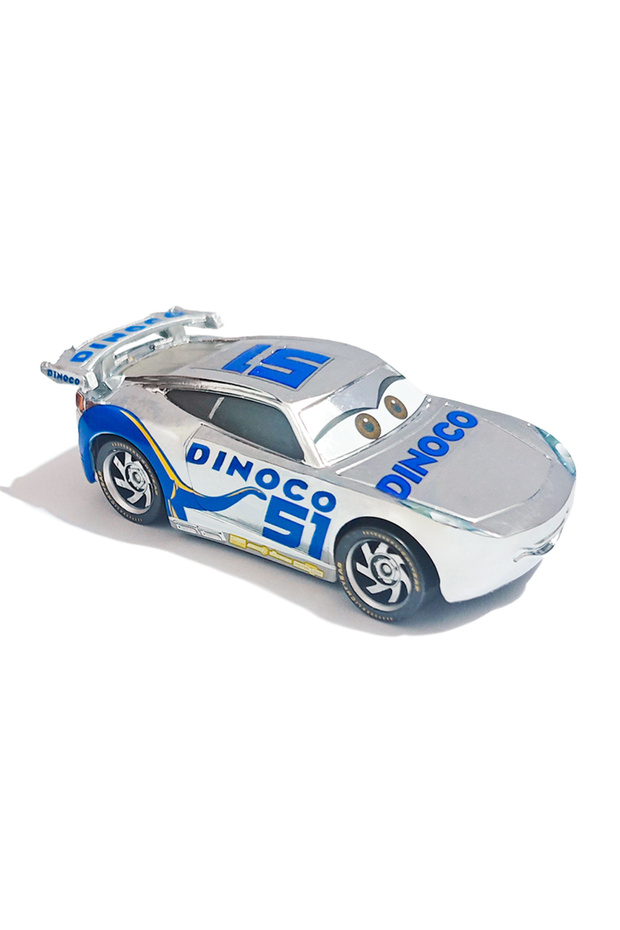 004 Pixar Cars Battle-Damaged Car King Anime Model 43 Strip Weathers Dinoco Child Toys 1:55 Metal Di