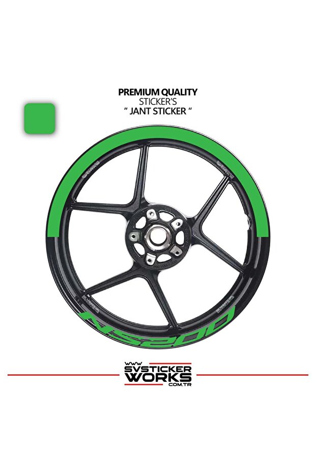 Bajaj Ns200 Wheel Rim Strip – Half Rim Cover & Ns200 Lettering Sticker Set