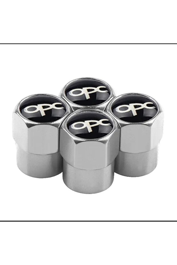Opc Opel Logo Aluminum Coating 4 Pieces Valve Cover (Silver)