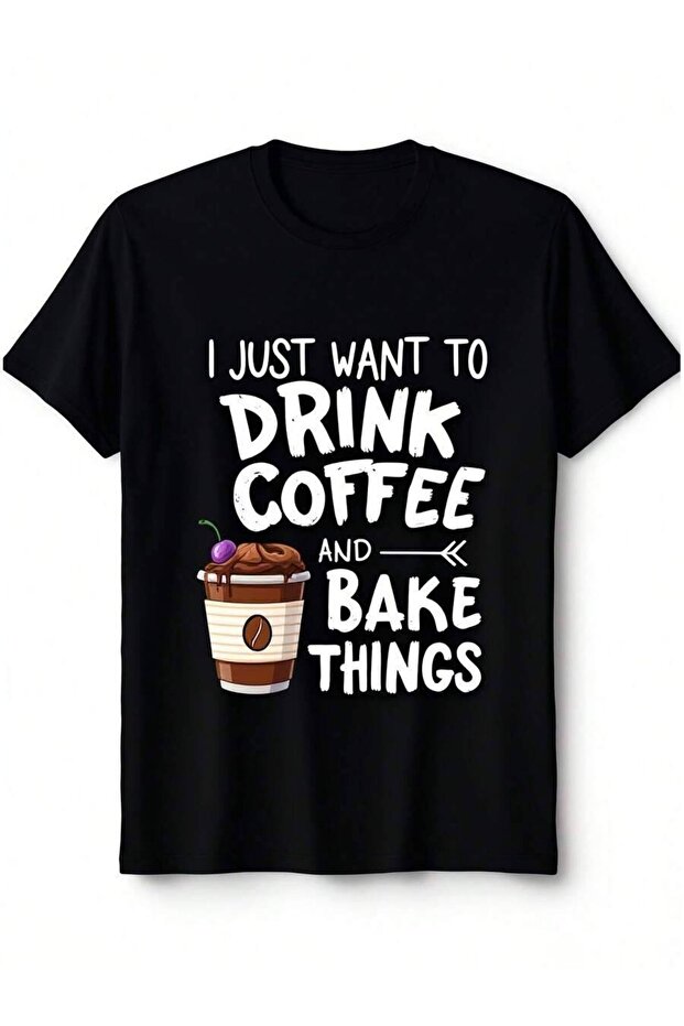 Funny Baking Gift For Baker Drinking Coffee Lover T Shirt1