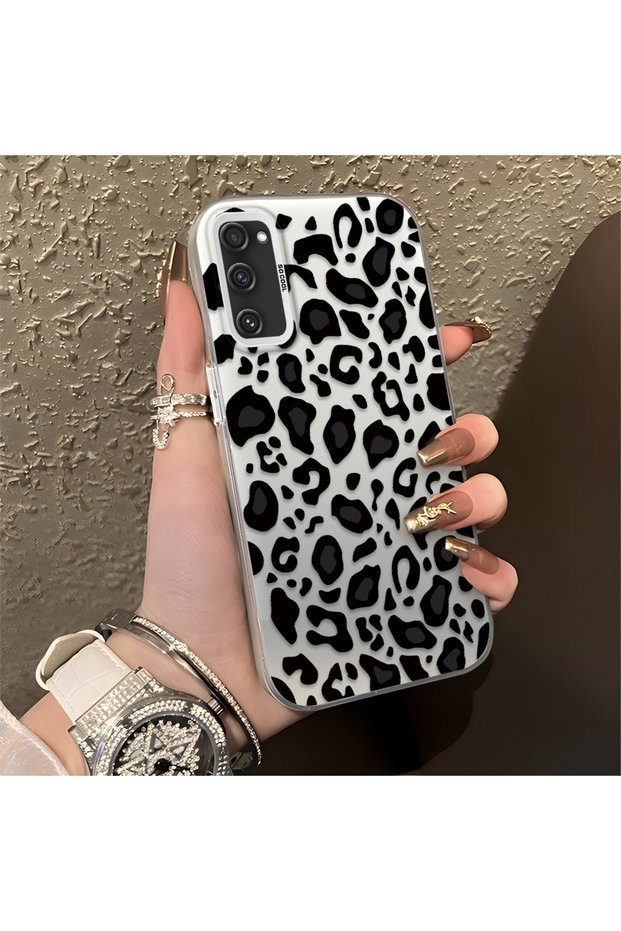 Samsung Galaxy S20 Fe 4G/5G Compatible High-Quality Black Leopard Phone Case, Shock-Resistant