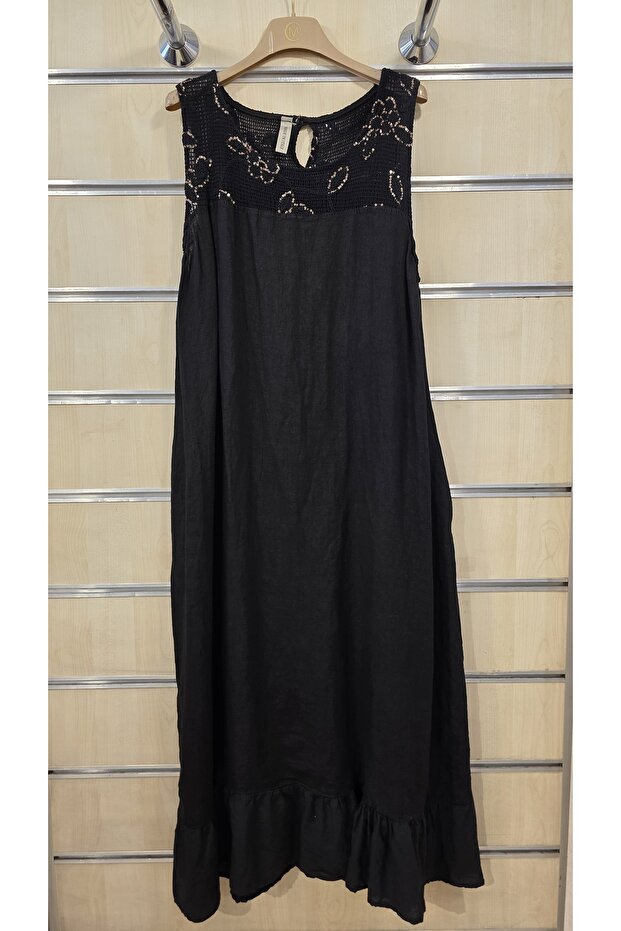 Italian Sleeveless Linen Dress