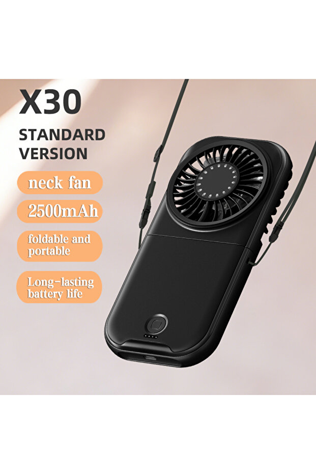 black X30 USB Small Fan Outdoor Portable Handheld Fan Ultra-Quiet Slim Folding Mini Desktop Fan