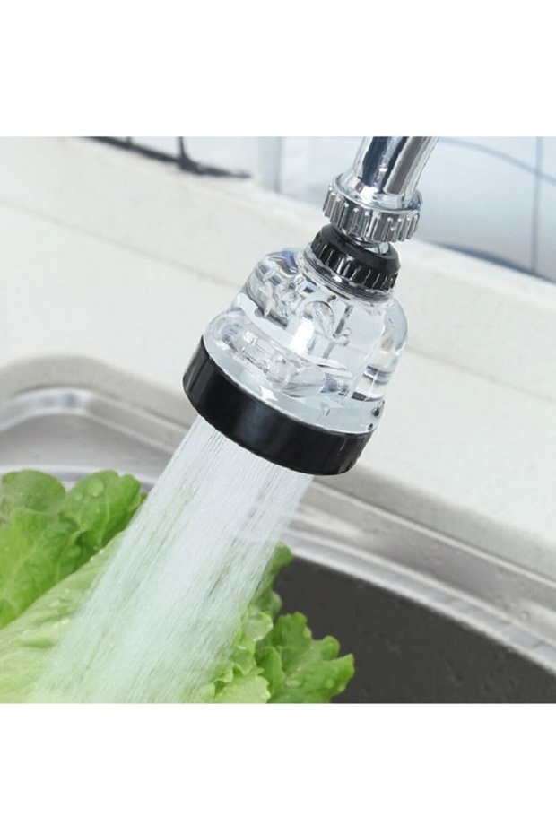 Water-Saving 3-Function Rotating Faucet Head - Transparent