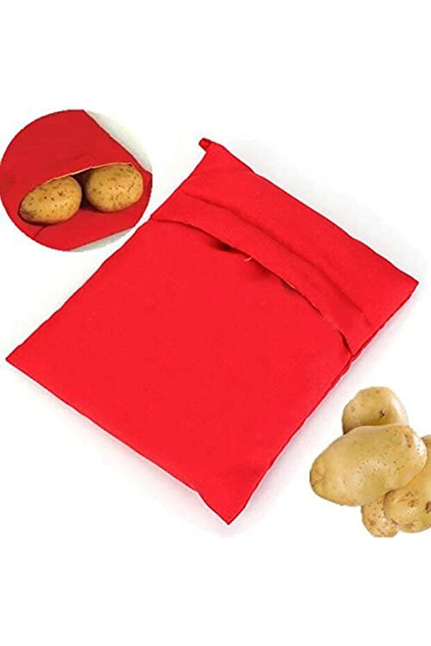 2-Piece Potato Baking Kit, Microwave-Safe Potato Bags - Red