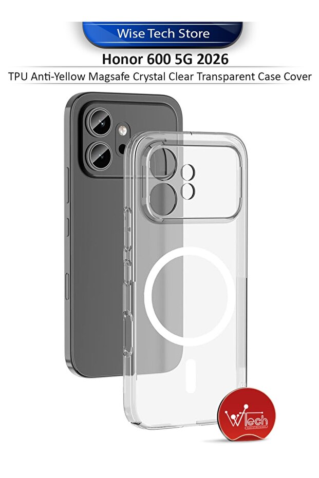 Honor 600 5G 2026 TPU Anti-Yellow Magsafe Crystal Clear Transparent Case Cover