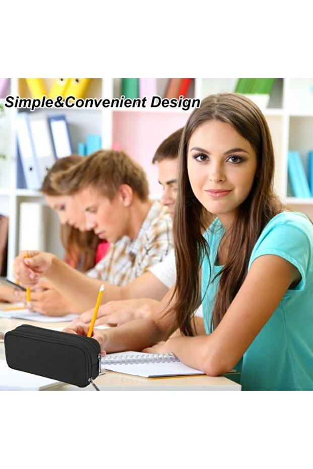 Black Pennet for Men and Women - Large Capacity, 2 Compartments, Durable and Minimalist