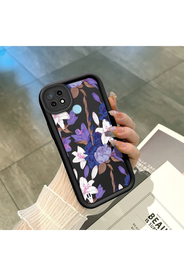 Realme C21 Compatible Black Silicone Case Shockproof with Camera Protection