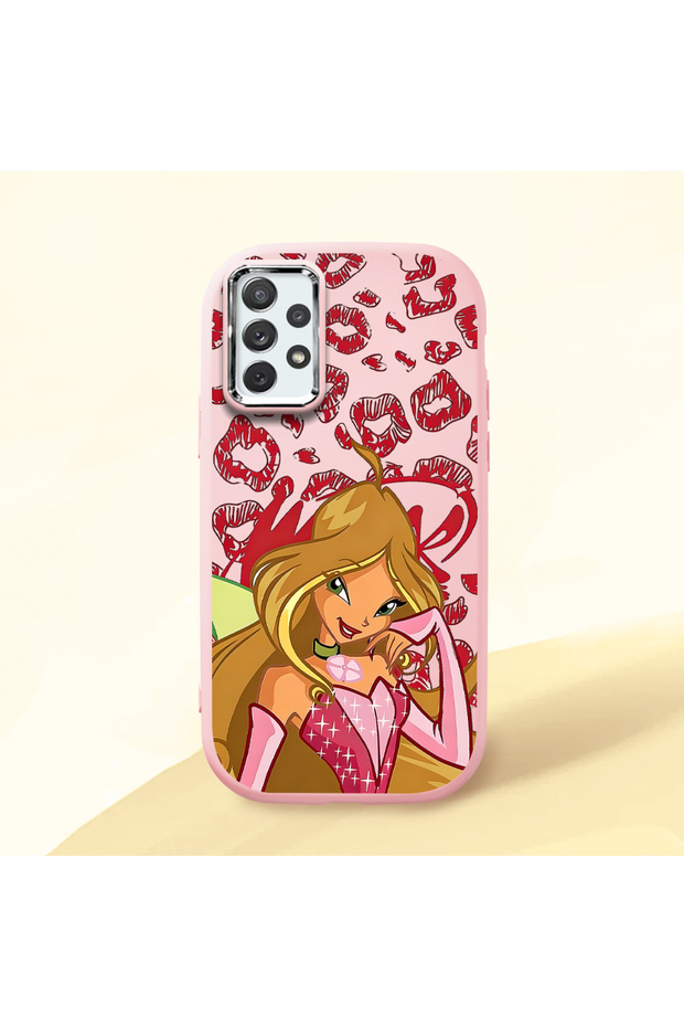 Pink Silicone Case with Shock-Absorbing Camera Protections Compatible with Samsung Galaxy A72