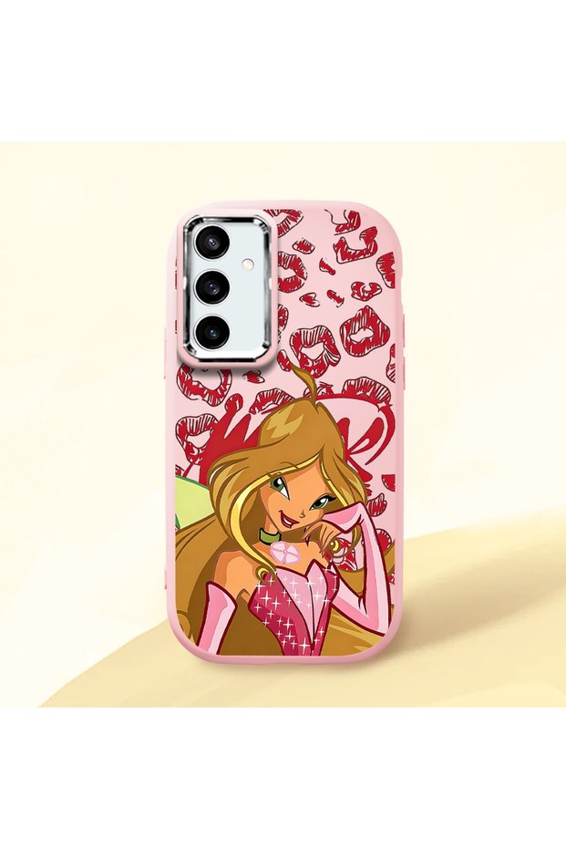 Pink Silicone Case with Shock-Absorbing Camera Protection Compatible with Samsung Galaxy S23 Fe