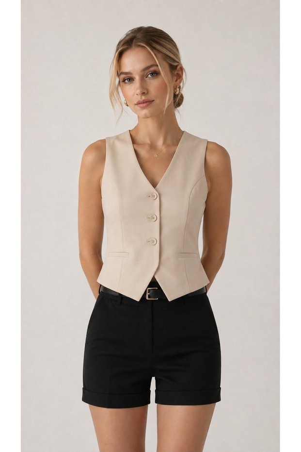 Women's V-Neck Office & Casual Stylish Vest