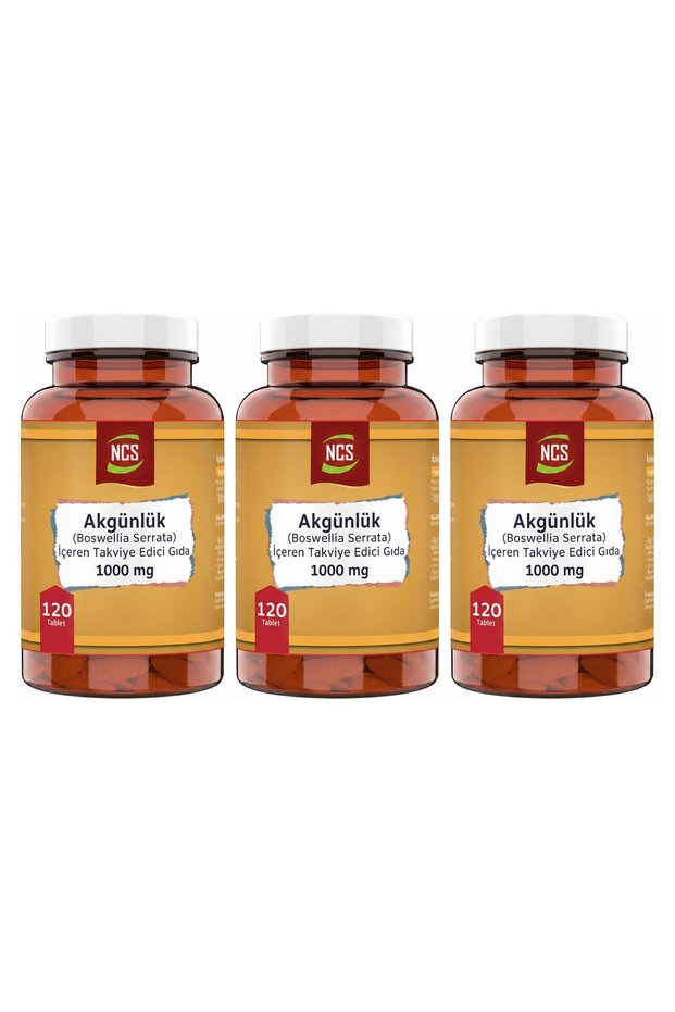 Boswellia Serrata Akgünlük Gum 1000 Mg 120 Tablets 3 Pieces