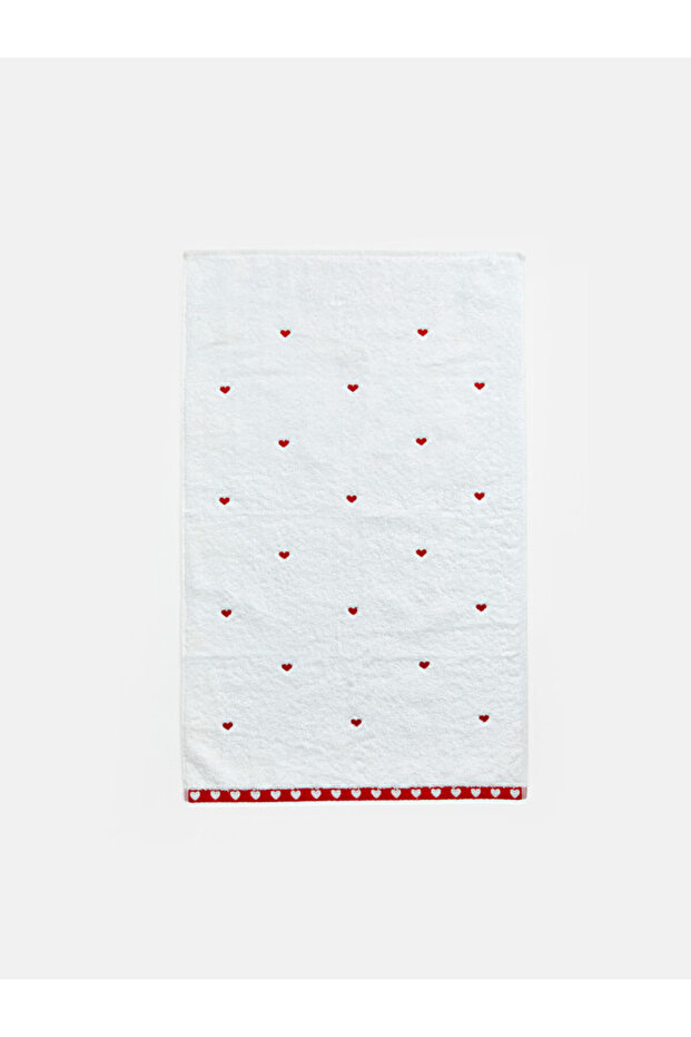 Esvab • Modern & Distinctive Heart Embroidered Cotton Face Towel 50X80 cm