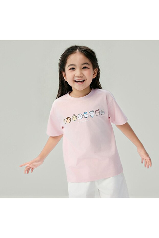 Kids' Chiikawa Pearl Amethyst Crew Neck Relaxed T-Shirt