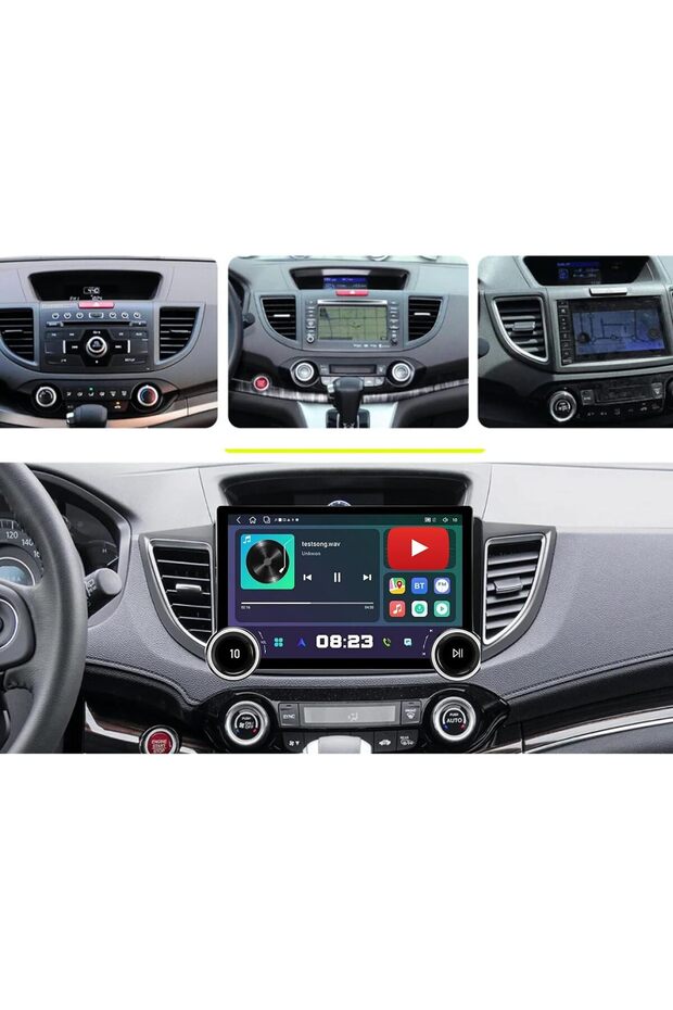 Honda crv android screen diamond dual knob model 2012-2016,6gb ram 128 gb rom wireless carplay android auto reverse camera included ahd