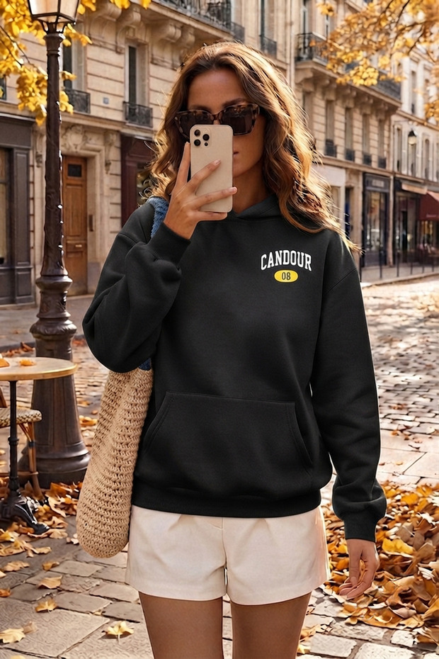 Unisex Printed Oversize Hoodie Hooded Sweatshirt