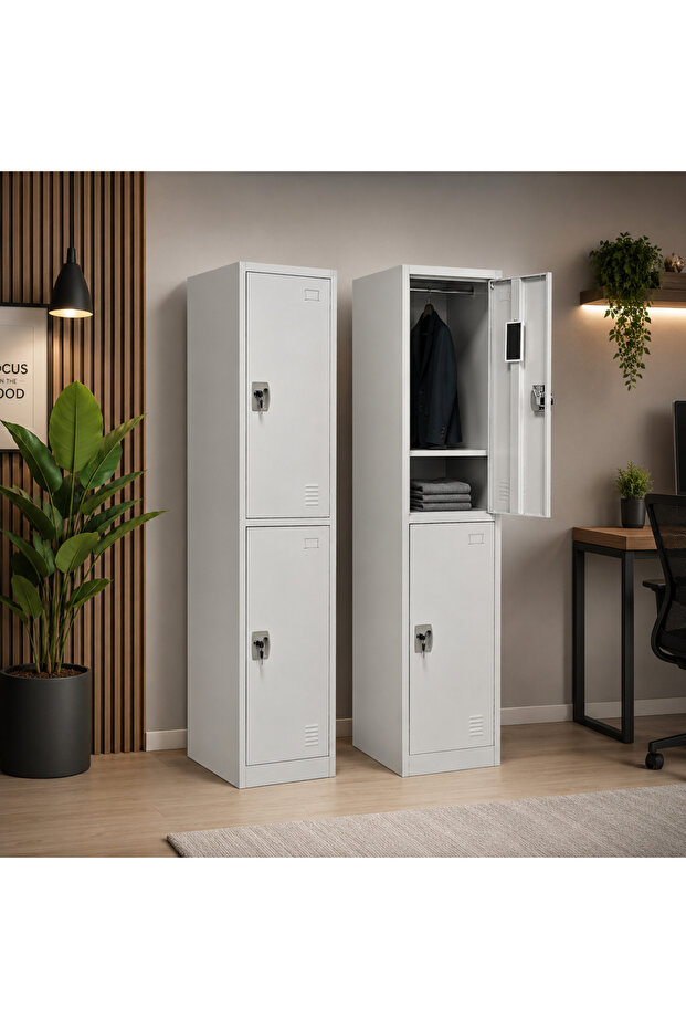 Security cabinet 2 doors gray