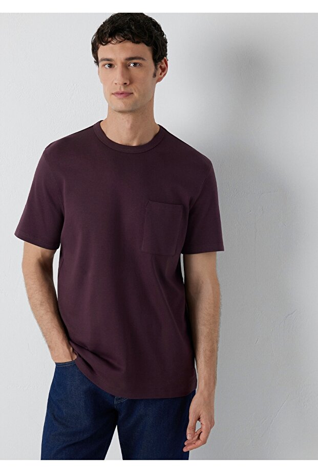 Single Pocket 100% Cotton Regular Fit T-Shirt