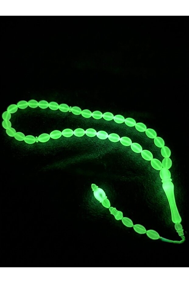 Glow-In-The-Dark Phosphorescent Barley Cut Cat's Eye Prayer Beads