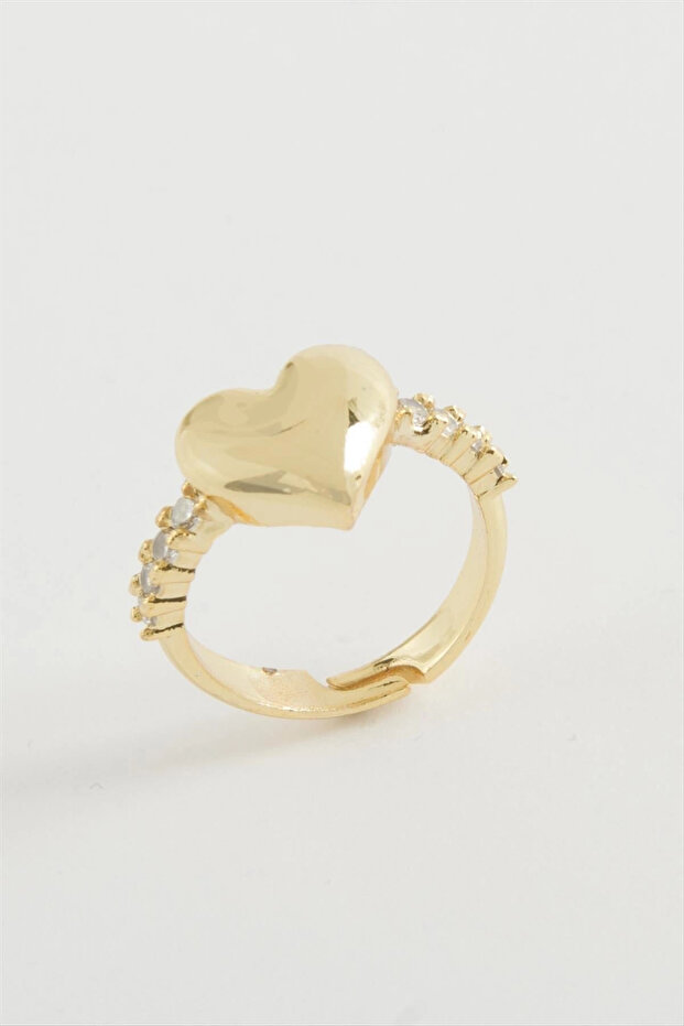 Heart Stone Metal Ring