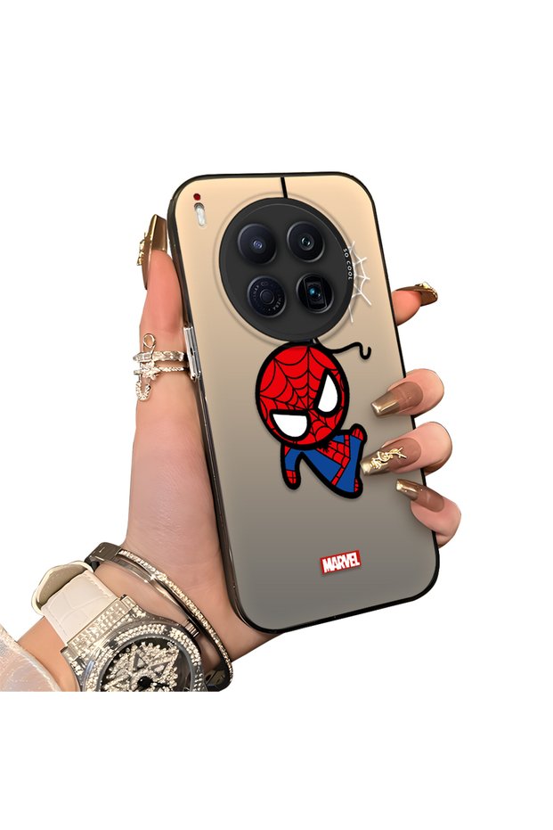 Tecno Camon 40 Premier 5g Compatible Silicone Edge Hard Back Case Couple Phone Case Spider Man Pattern